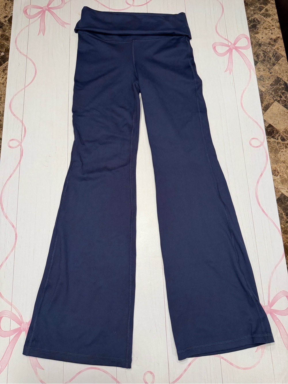 Gilly Hicks Active Recharge Foldover Flare/Wide-Leg Pants Size Medium